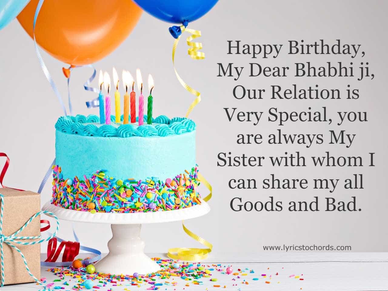 Best and Unique Happy Birthday Bhabhi Ji Wishes | Status | Quotes